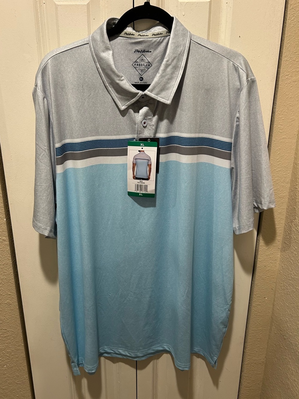 NWT Flag& Anthem Madeflex MVP Polo Golf Shirt Performance, XL
